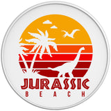 JURASSIC BEACH WHITE TIRE COVER