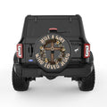 JUST A GIRL WHO LOVES JESUS BLACK CARBON FIBER TIRE COVER