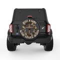 JUST A GIRL WHO LOVES JESUS BLACK TIRE COVER