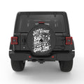 JUST BECAUSE ITS A BAD IDEA BLACK CARBON FIBER TIRE COVER
