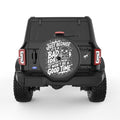 JUST BECAUSE ITS A BAD IDEA BLACK CARBON FIBER TIRE COVER