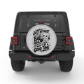 JUST BECAUSE ITS A BAD IDEA WHITE TIRE COVER
