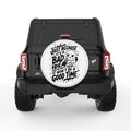 JUST BECAUSE ITS A BAD IDEA WHITE TIRE COVER