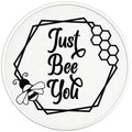 JUST BEE YOU PEARL  WHITE CARBON FIBER TIRE COVER