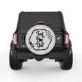JUST BEE YOU SILVER CARBON FIBER TIRE COVER