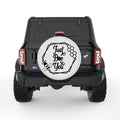 JUST BEE YOU PEARL  WHITE CARBON FIBER TIRE COVER