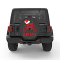 JEEP GIRL CHRISTMAS BLACK CARBON FIBER TIRE COVER