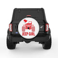 JEEP GIRL CHRISTMAS WHITE TIRE COVER