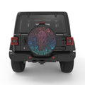 JELLYFISH WITH SEA SHELLS PEARL  WHITE CARBON FIBER TIRE COVER
