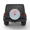 JELLYFISH WITH SEA SHELLS WHITE TIRE COVER