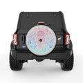 JELLYFISH WITH SEA SHELLS SILVER CARBON FIBER TIRE COVER