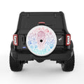 JELLYFISH WITH SEA SHELLS WHITE TIRE COVER