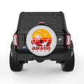 JURASSIC BEACH SILVER CARBON FIBER TIRE COVER
