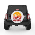 JURASSIC BEACH PEARL  WHITE CARBON FIBER TIRE COVER