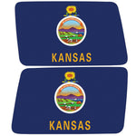 KANSAS STATE FLAG QUARTER WINDOW DRIVER & PASSENGER DECALS