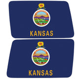 KANSAS STATE FLAG QUARTER WINDOW DRIVER & PASSENGER DECALS