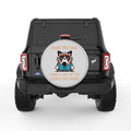 KARMA LIST CAT SILVER CARBON FIBER TIRE COVER
