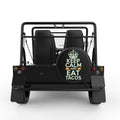 KEEP CALM AND EAT TACOS BLACK TIRE COVER FOR MOKE