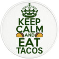 KEEP CALM AND EAT TACOS BLACK TIRE COVER