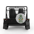 KEEP CALM AND EAT TACOS SILVER CARBON FIBER TIRE COVER FOR MOKE