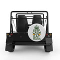 KEEP CALM AND EAT TACOS WHITE CARBON FIBER TIRE COVER FOR MOKE