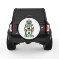 KEEP CALM AND EAT TACOS WHITE TIRE COVER