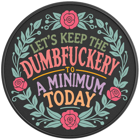 KEEP DUMBFUCKERY TO MINIMUM PEARL  WHITE CARBON FIBER TIRE COVER