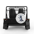 KEEP IT CLASSY AND A LITTLE TRASHY WHITE TIRE COVER FOR MOKE