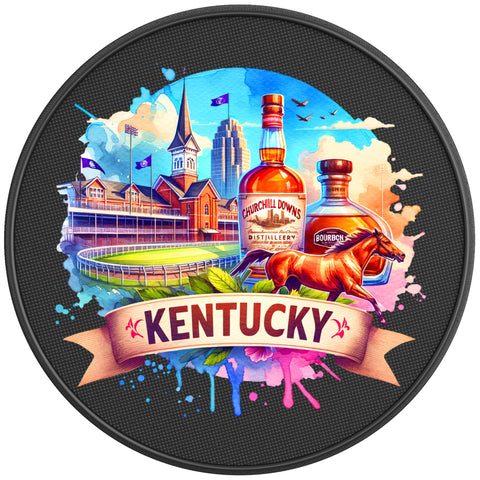 KENTUCKY BLACK CARBON FIBER TIRE COVER