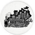 KENTUCKY COMPILATION PEARL  WHITE CARBON FIBER TIRE COVER