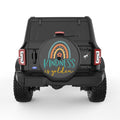KINDNESS IS GOLDEN BLACK CARBON FIBER TIRE COVER