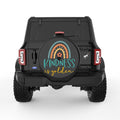 KINDNESS IS GOLDEN BLACK TIRE COVER