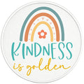 KINDNESS IS GOLDEN PEARL  WHITE CARBON FIBER TIRE COVER