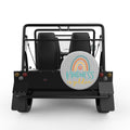 KINDNESS IS GOLDEN SILVER CARBON FIBER TIRE COVER FOR MOKE
