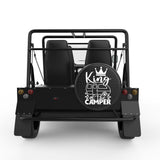 KING OF THE CAMPER BLACK CARBON FIBER TIRE COVER FOR MOKE