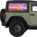 KITE BOAT PURPLE SUNSET QUARTER WINDOW DECAL FITS 2011-2018 JEEP WRANGLER 2 DOOR HARD TOP JK