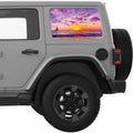 KITE BOAT PURPLE SUNSET QUARTER WINDOW DECAL FITS 2018+ JEEP WRANGLER 4 DOOR HARD TOP JLU