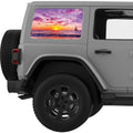 KITE BOAT PURPLE SUNSET QUARTER WINDOW DECAL FITS 2011-2018 JEEP WRANGLER 4 DOOR HARD TOP JKU