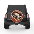 KOALA BEAR WALL BREAK SILVER CARBON FIBER TIRE COVER