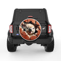KOALA BEAR WALL BREAK PEARL  WHITE CARBON FIBER TIRE COVER