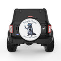 KEEP IT CLASSY AND A LITTLE TRASHY WHITE TIRE COVER