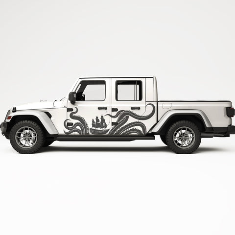 KRAKEN PIRATE SHIP SIDE GRAPHIC DECAL FITS JEEP GLADIATOR