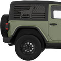 LABRADOR US FLAG QUARTER WINDOW DECAL FITS 2011-2018 JEEP WRANGLER 2 DOOR HARD TOP JK