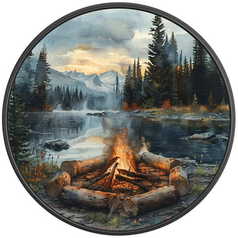 LAKESIDE CAMPFIRE BLACK CARBON FIBER TIRE COVER