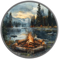 LAKESIDE CAMPFIRE SILVER CARBON FIBER TIRE COVER
