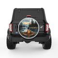 LAKESIDE CAMPFIRE SILVER CARBON FIBER TIRE COVER