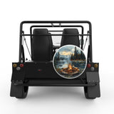 LAKESIDE CAMPFIRE WHITE CARBON FIBER TIRE COVER FOR MOKE