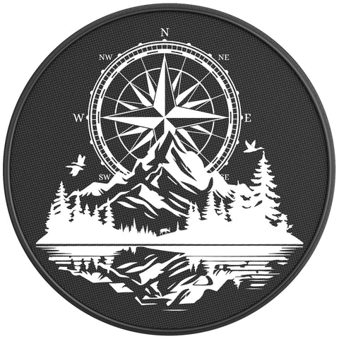 LAKE REFLECTION COMPASS PEARL  WHITE CARBON FIBER TIRE COVER