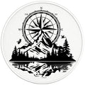 LAKE REFLECTION COMPASS PEARL  WHITE CARBON FIBER TIRE COVER