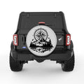 LAKE REFLECTION COMPASS SILVER CARBON FIBER TIRE COVER